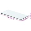 vidaXL Regalboden Glas Transparent 40x12 cm