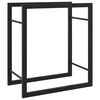 vidaXL Brennholzregal Mattschwarz 50x28x56 cm Stahl