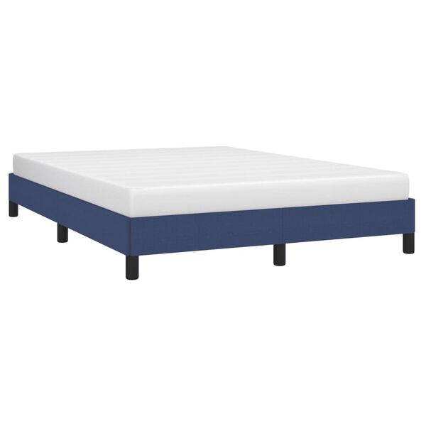 vidaXL Bettgestell ohne Matratze Blau 140x200 cm Stoff