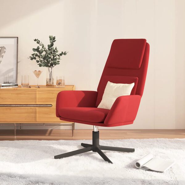 vidaXL Relaxsessel Weinrot Samt
