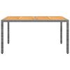 vidaXL 7-tlg. Garten-Essgruppe Poly Rattan Grau