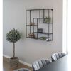 House Nordic Wandregal Avery 85x18x85 cm Schwarz