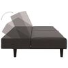 vidaXL Schlafsofa 2-Sitzer mit Fu&szlig;hocker Dunkelgrau Samt
