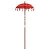 vidaXL Balinesischer Sonnenschirm Rot 125 x 125 x 260 cm