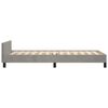 vidaXL Bettgestell ohne Matratze Hellgrau 90x200 cm Samt