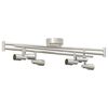 vidaXL Deckenstrahler mit Strahlern Nickel 176,5 x 9,5 x 14 cm Stahl