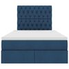 vidaXL Aufbewahrungsbett mit Matratze Blau 120 x 200 cm Polyester