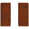 vidaXL Pflanzenst&auml;nder 2 pcs Rostig 24 x 24 x 55 cm Wetterfeststahl