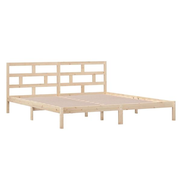 vidaXL Massivholzbett Kiefer 140x190 cm