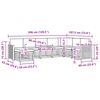 vidaXL Ecksofa Set mit Kissen 8 pcs Natur und Beige Massivholz Akazie