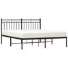 vidaXL Bettgestell mit Kopfteil Metall Schwarz 160x200 cm