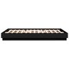 vidaXL Bettgestell mit LED ohne Matratze Schwarz 150x200 cm