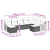vidaXL 9-tlg. Garten-Sofagarnitur mit Kissen Beige Poly Rattan