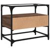 vidaXL TV-Schrank mit Glasplatte Braun Eiche 60x35x51 cm Holzwerkstoff