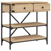 vidaXL Konsolentisch Sonoma-Eiche 75x34,5x75 cm Holzwerkstoff