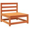 vidaXL Gartensofa mit Fu&szlig;hocker 2-Sitzer Wachsbraun Massivholz Kiefer