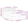 vidaXL Boxspringbett mit Matratze mit Kopfteil Rosa 140 x 190 cm Samt