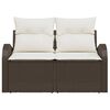vidaXL Gartensofa Braun 124 x 62 x 69cm Poly-Rattan