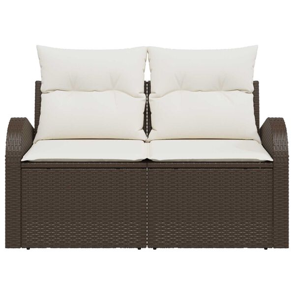 vidaXL Gartensofa Braun 124 x 62 x 69cm Poly-Rattan