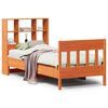 vidaXL Massivholzbett ohne Matratze Wachsbraun 75x190 cm Kiefernholz