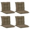 vidaXL Niedriglehner-Auflagen 4 Stk. Melange Taupe 100x50x7 cm Stoff