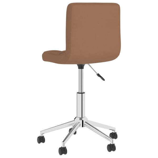 vidaXL Esszimmerst&uuml;hle 4 Stk. Drehbar Braun Stoff