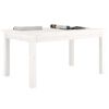vidaXL Couchtisch Wei&szlig; 80x50x40 cm Massivholz Kiefer