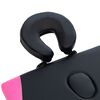 vidaXL Massageliege Klappbar 2-Zonen Aluminiumgestell Schwarz und Rosa
