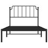 vidaXL Bettgestell mit Kopfteil Metall Schwarz 100x200 cm