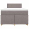 vidaXL Boxspringbett mit Matratze Taupe 120x190 cm Stoff