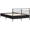 vidaXL Bettgestell Schwarz 135x190 cm Holzwerkstoff und Metall