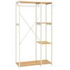 vidaXL Kleiderschrank Wei&szlig; Eiche 90x40x167 cm Metall Holzwerkstoff