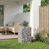 vidaXL Gabionen Hochbeet Silber 50 x 50 x 80 cm Verzinkter Stahl