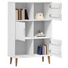vidaXL B&uuml;cherregal MOLDE Wei&szlig; 90x35x133,5 cm Massivholz Kiefer