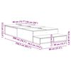 vidaXL Aufbewahrungsbettgestell Graues Sonoma 80 cm Holzwerkstoff