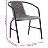 vidaXL Gartenst&uuml;hle 4 Stk. Kunststoff Rattan-Optik und Stahl 110 kg