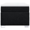 vidaXL Boxspringbett mit Matratze Schwarz 90x190 cm Stoff