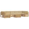 vidaXL Outdoor-Sofagarnitur 8 stk. Wei&szlig; und Beige Massivholz Akazie