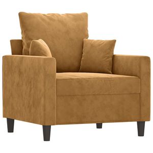 vidaXL Sessel Braun 60 cm Samt