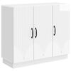 vidaXL Sideboard Hochglanz Wei&szlig; 89 x 34,5 x 77 cm Holzwerkstoff