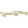vidaXL Tagesbett Ausziehbar Creme 100x200 cm Stoff