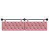 vidaXL H&auml;ngevorderseite Wandmontiert Rosa 210 x 55 x 7 cm Samt