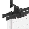 vidaXL Schiebet&uuml;rbeschlag-Set 152,5 cm Stahl Schwarz