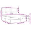 vidaXL Ottoman-Bett mit Matratzen Grau 200x200 cm Kunstleder