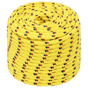 vidaXL Mehrzweck-Allzweckseil 12 mm 50 m Gelb PP 930 kg Max. Traglast