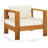 vidaXL 9-teiliges Garten-Lounge-Set mit Kissen 100 x 60 cm Akazienholz