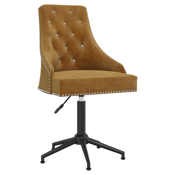 vidaXL B&uuml;rostuhl Drehbar Braun Samt