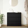 vidaXL Sideboard Schwarz Eichen-Optik 80x35x76 cm Holzwerkstoff