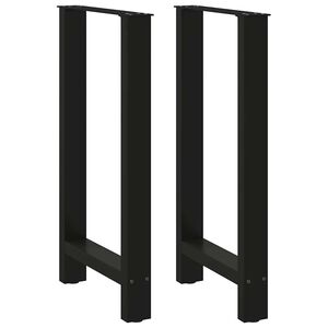 vidaXL Bartischbeine Schwarz 2 Stk. 50x(90-91) cm Stahl
