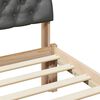 vidaXL Bettgestell Braun und Dunkelgrau 100 x 200 cm Massivholz Kiefer